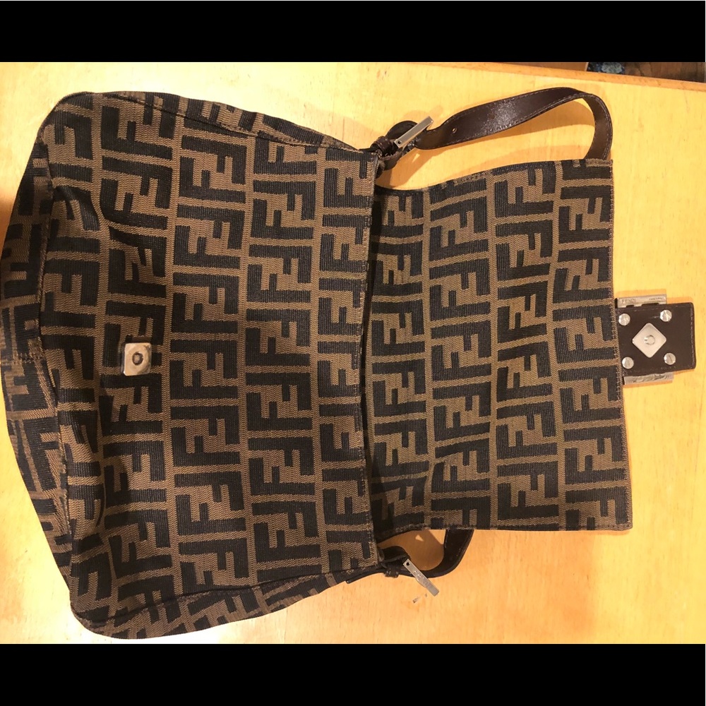 Authentic Fendi canvas handbag
